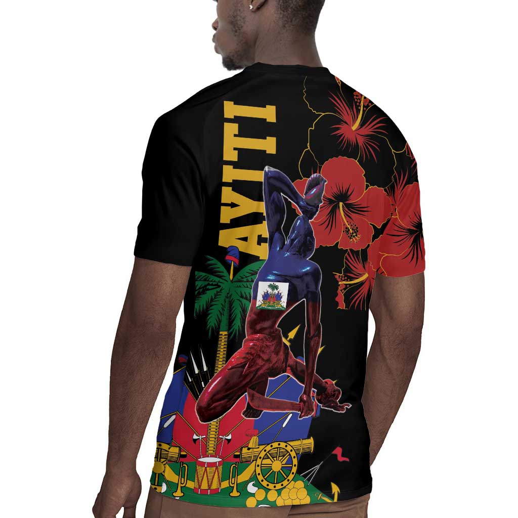 Afro-Haitians Negre Marron Rugby Jersey Libete Egalite Fratenite - African Pride