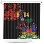 Afro-Haitians Negre Marron Shower Curtain Libete Egalite Fratenite - African Pride