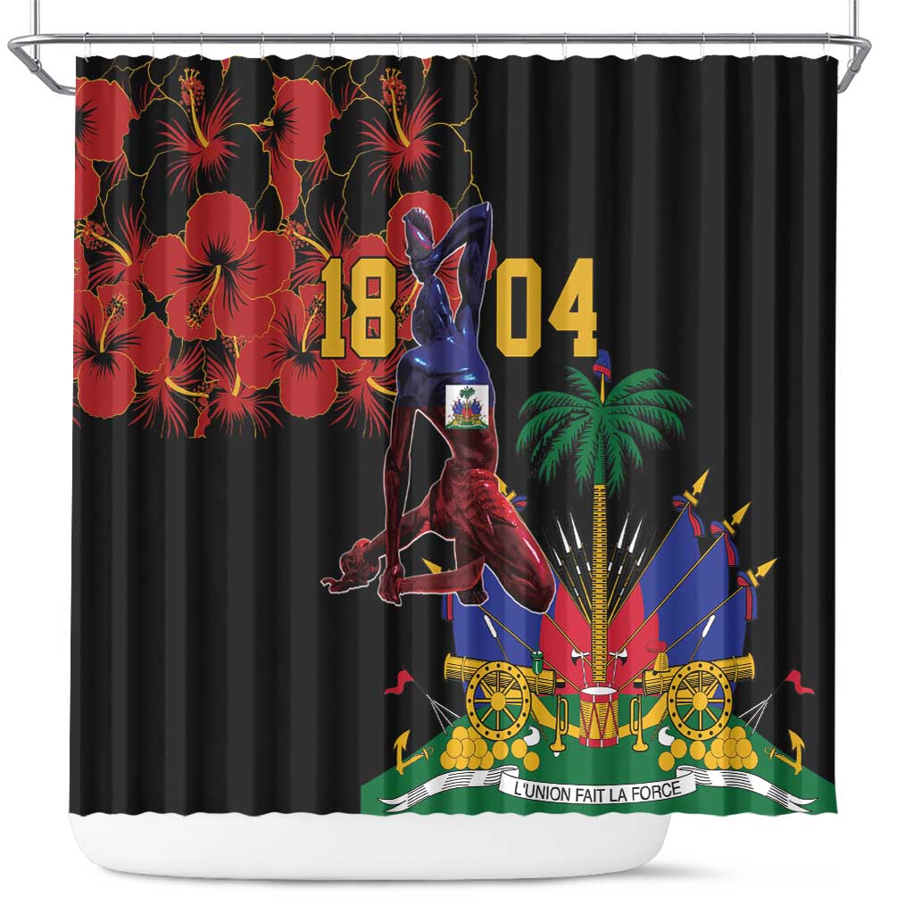 Afro-Haitians Negre Marron Shower Curtain Libete Egalite Fratenite - African Pride