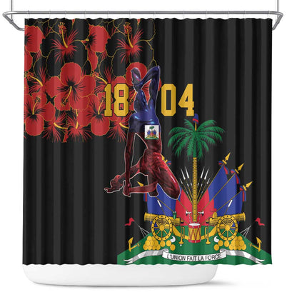 Afro-Haitians Negre Marron Shower Curtain Libete Egalite Fratenite - African Pride