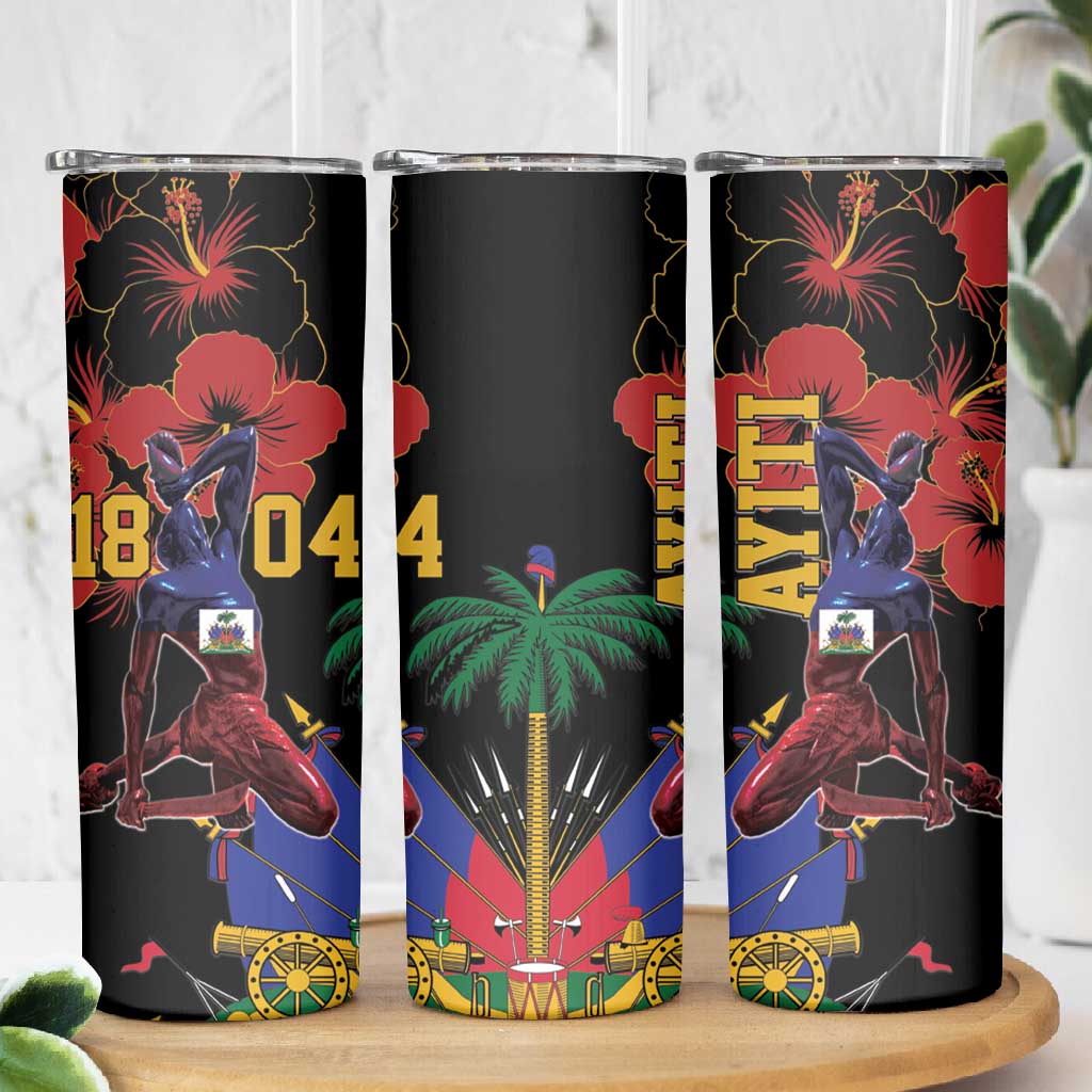 Afro-Haitians Negre Marron Skinny Tumbler Libete Egalite Fratenite - African Pride