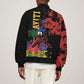 Afro-Haitians Negre Marron Sleeve Zip Bomber Jacket Libete Egalite Fratenite - African Pride