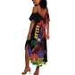 Afro-Haitians Negre Marron Summer Maxi Dress Libete Egalite Fratenite - African Pride