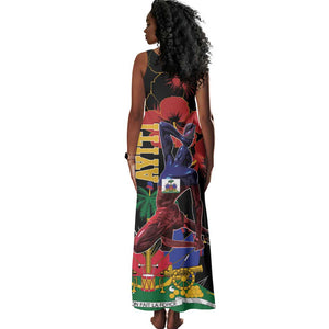 Afro-Haitians Negre Marron Tank Maxi Dress Libete Egalite Fratenite - African Pride