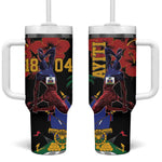 Afro-Haitians Negre Marron Tumbler With Handle Libete Egalite Fratenite - African Pride