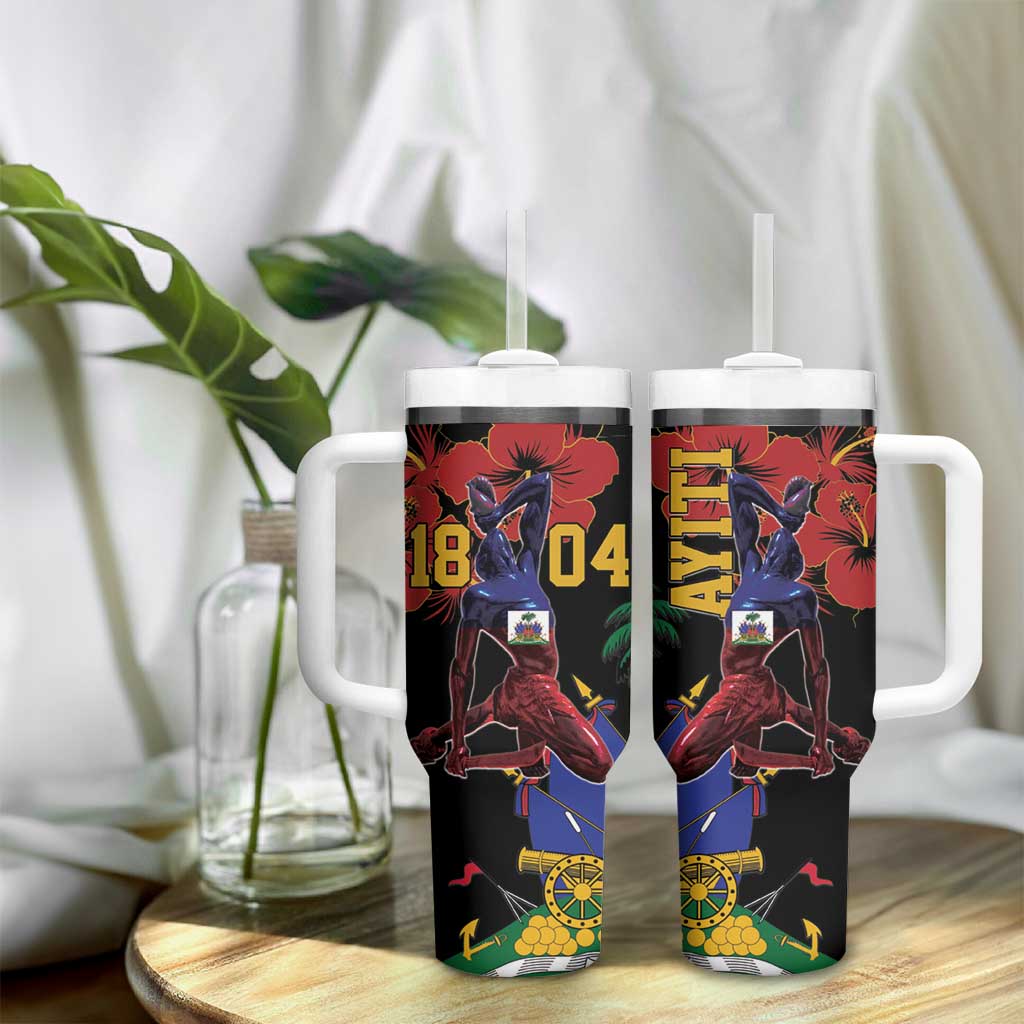 Afro-Haitians Negre Marron Tumbler With Handle Libete Egalite Fratenite - African Pride