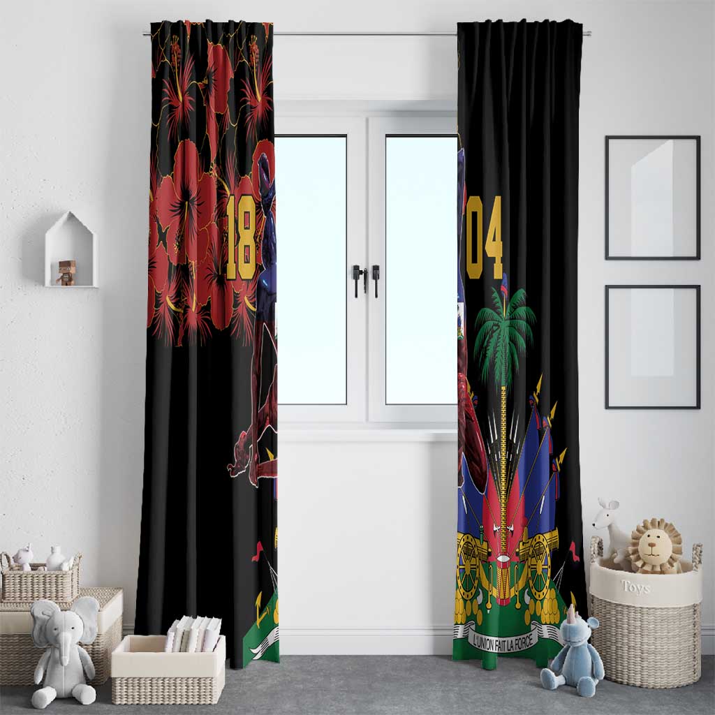 Afro-Haitians Negre Marron Window Curtain Libete Egalite Fratenite - African Pride