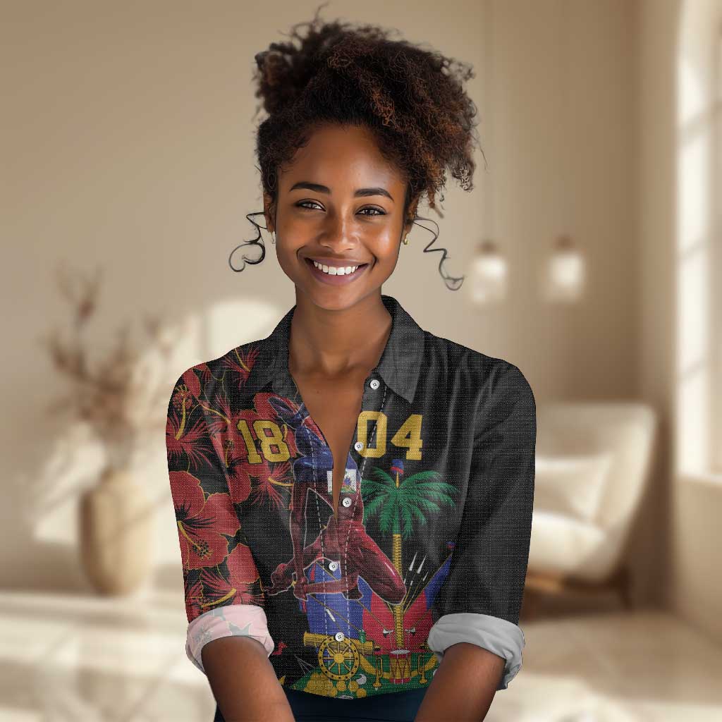 Afro-Haitians Negre Marron Women Casual Shirt Libete Egalite Fratenite - African Pride