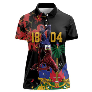 Afro-Haitians Negre Marron Women Polo Shirt Libete Egalite Fratenite - African Pride