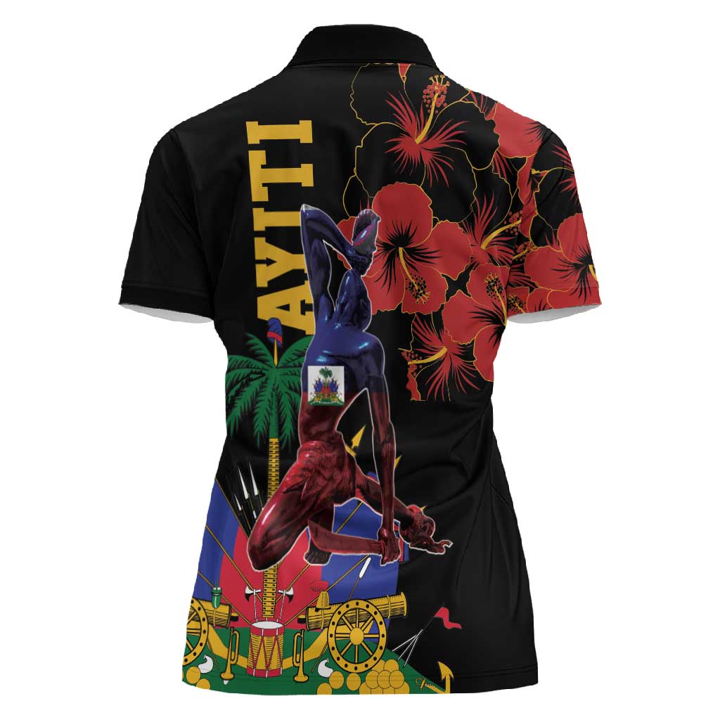 Afro-Haitians Negre Marron Women Polo Shirt Libete Egalite Fratenite - African Pride