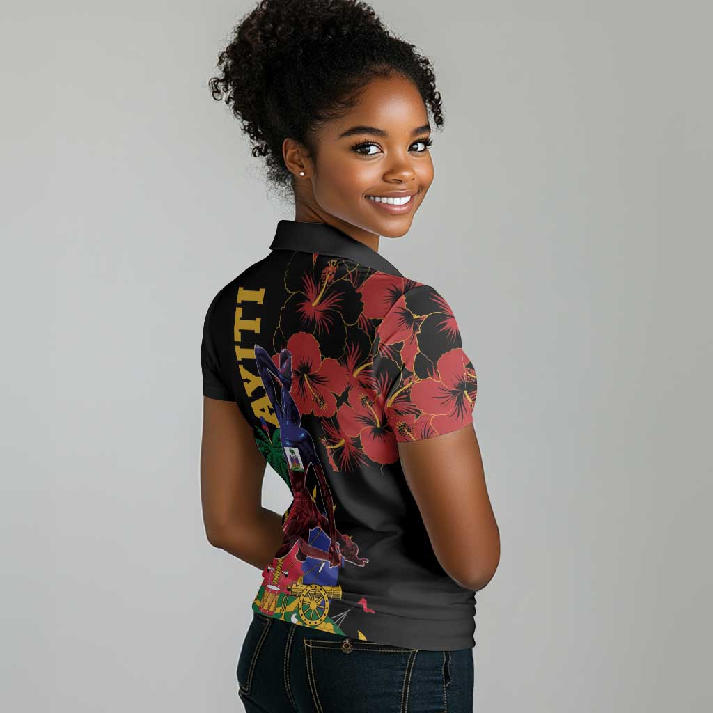 Afro-Haitians Negre Marron Women Polo Shirt Libete Egalite Fratenite - African Pride