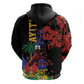 Afro-Haitians Negre Marron Zip Hoodie Libete Egalite Fratenite - African Pride