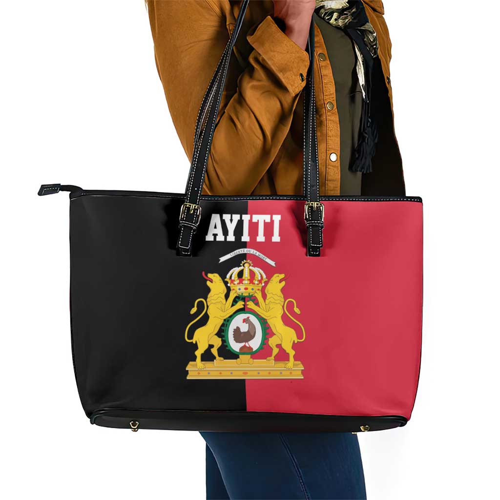 First Empire Afro-Haitians 1804-1806 Leather Tote Bag Liberte ou la Mort - African Pride