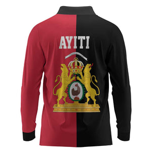 First Empire Afro-Haitians 1804-1806 Long Sleeve Polo Shirt Liberte ou la Mort - African Pride