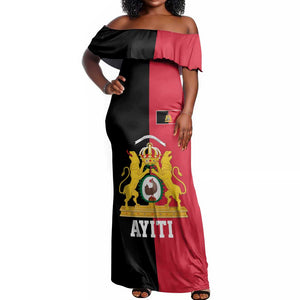 First Empire Afro-Haitians 1804-1806 Off Shoulder Maxi Dress Liberte ou la Mort - African Pride