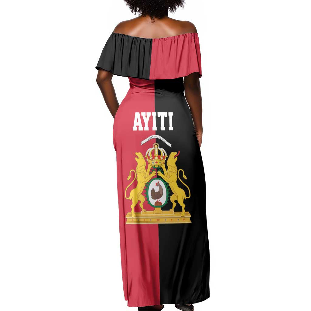 First Empire Afro-Haitians 1804-1806 Off Shoulder Maxi Dress Liberte ou la Mort - African Pride