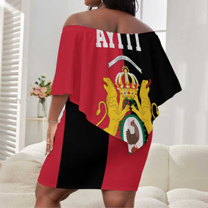 First Empire Afro-Haitians 1804-1806 Off Shoulder Short Dress Liberte ou la Mort - African Pride