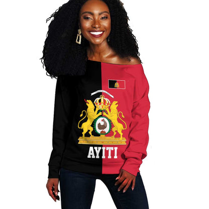 First Empire Afro-Haitians 1804-1806 Off Shoulder Sweater Liberte ou la Mort - African Pride