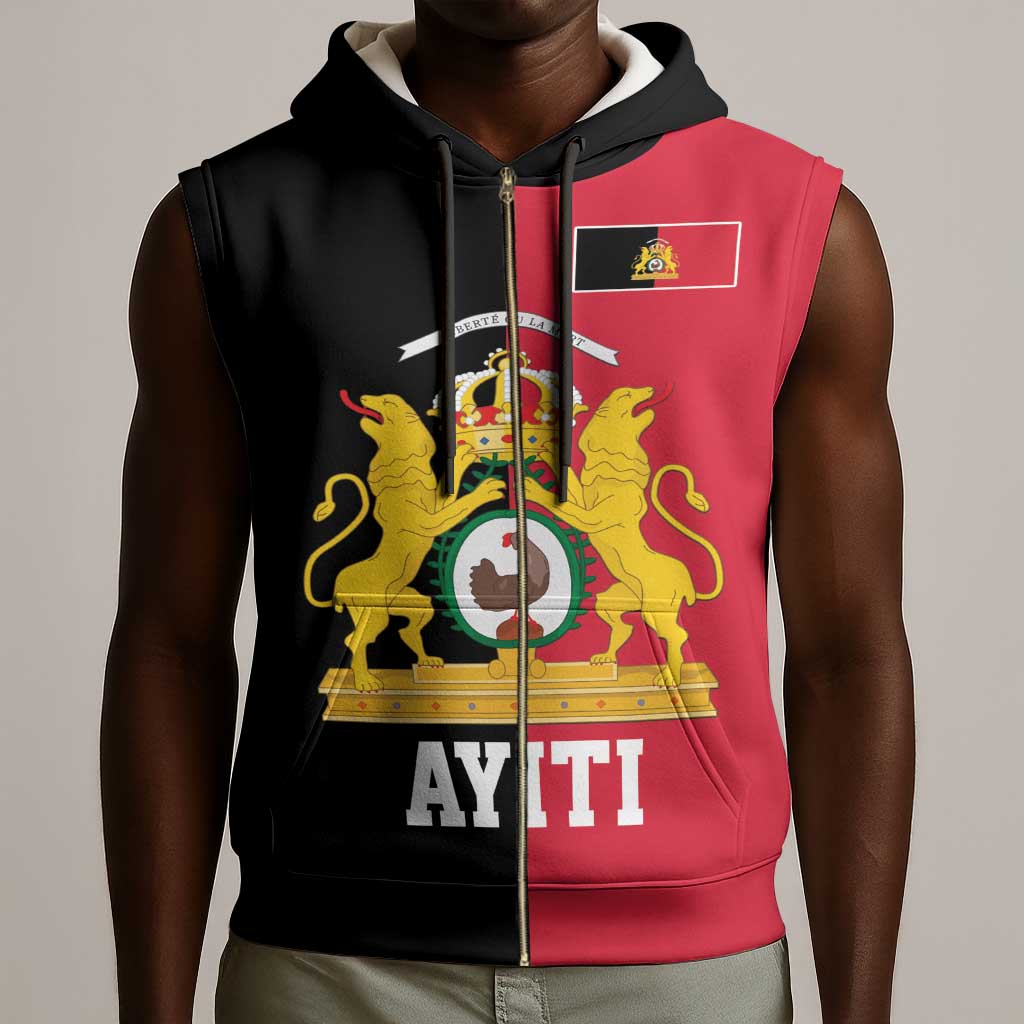 First Empire Afro-Haitians 1804-1806 Sleeveless Zip Hoodie Liberte ou la Mort - African Pride
