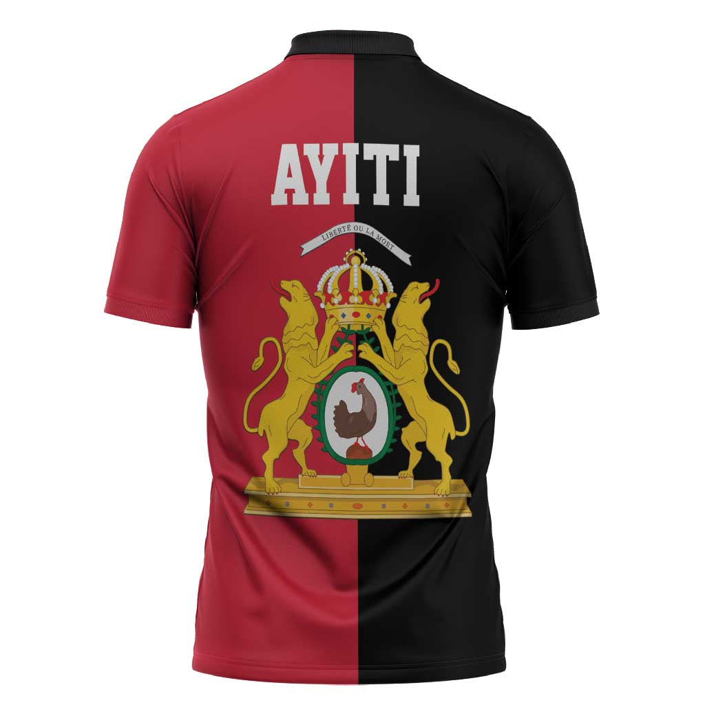 First Empire Afro-Haitians 1804-1806 Zipper Polo Shirt Liberte ou la Mort