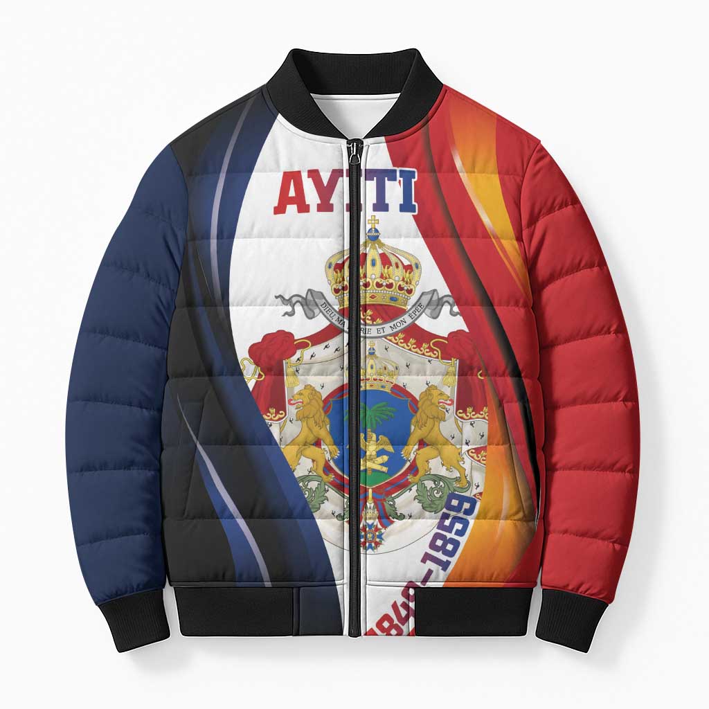 Personalized Second Empire Afro-Haitians 1849-1859 Bomber Puffer Jacket Dieu Ma Patrie Et Mon Epee