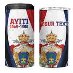 Personalized Second Empire Afro-Haitians 1849-1859 4 in 1 Can Cooler Tumbler Dieu Ma Patrie Et Mon Epee - African Pride