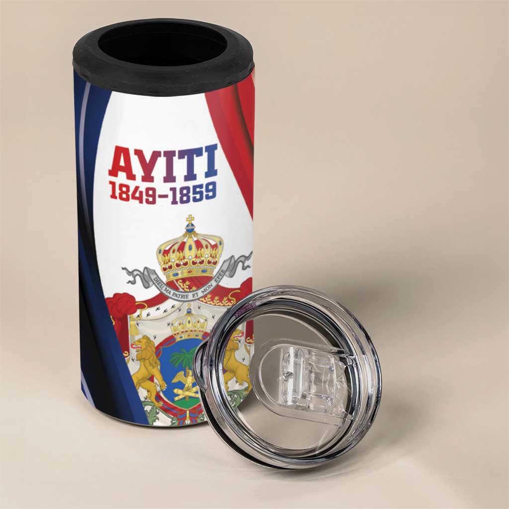 Personalized Second Empire Afro-Haitians 1849-1859 4 in 1 Can Cooler Tumbler Dieu Ma Patrie Et Mon Epee - African Pride