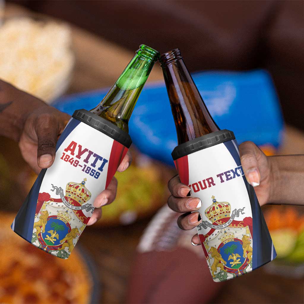 Personalized Second Empire Afro-Haitians 1849-1859 4 in 1 Can Cooler Tumbler Dieu Ma Patrie Et Mon Epee - African Pride