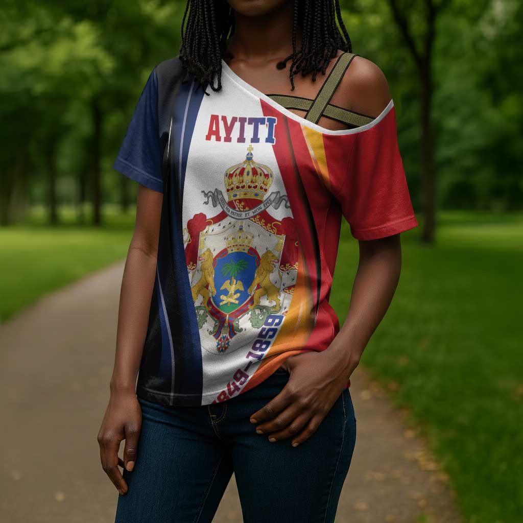 Personalized Second Empire Afro-Haitians 1849-1859 Cross Shoulder Shirt Dieu Ma Patrie Et Mon Epee