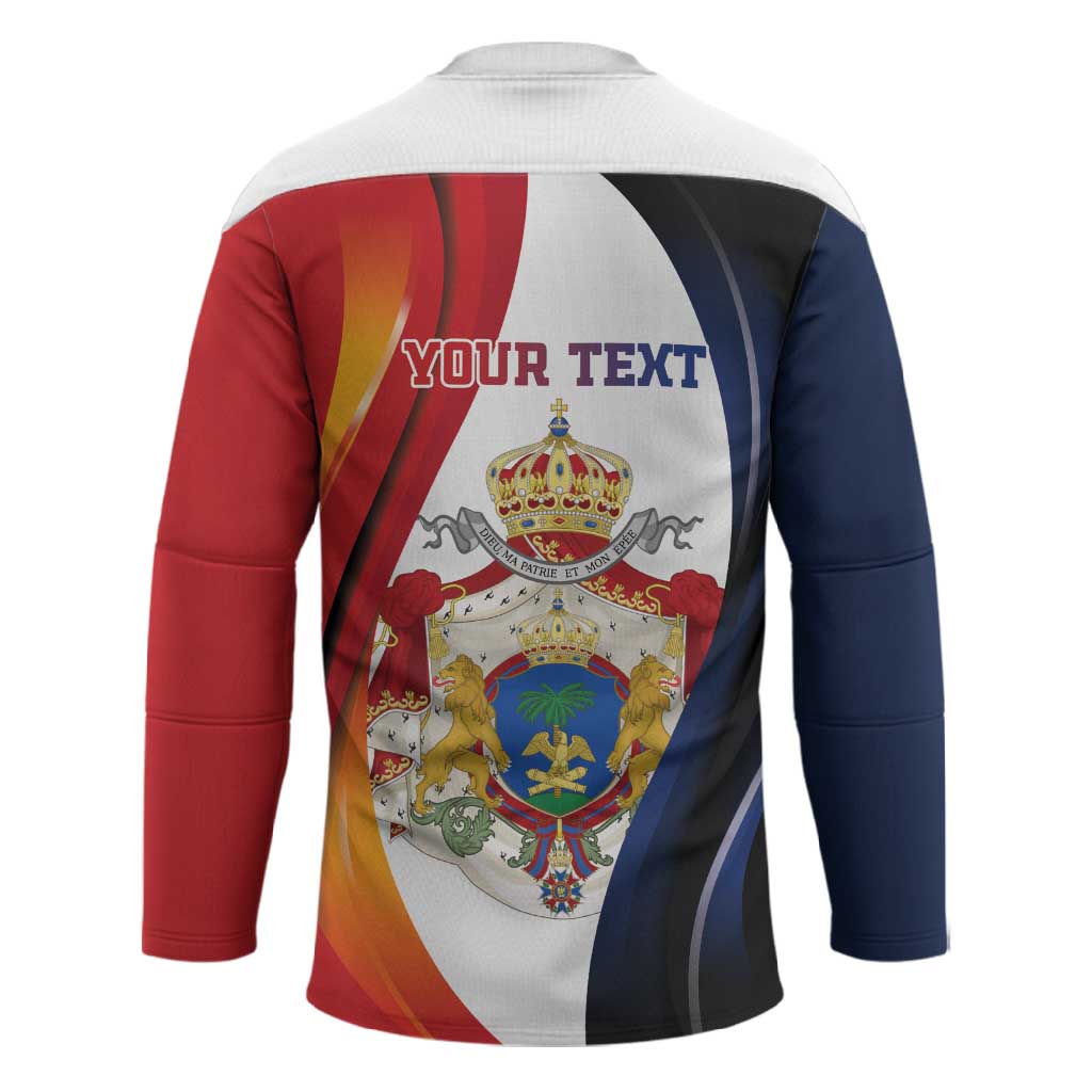 Personalized Second Empire Afro-Haitians 1849-1859 Hockey Jersey Dieu Ma Patrie Et Mon Epee