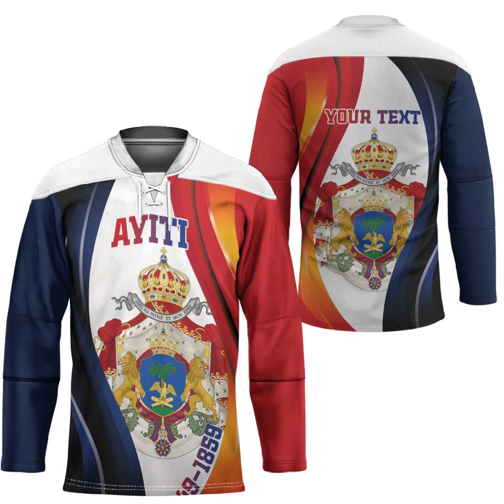 Personalized Second Empire Afro-Haitians 1849-1859 Hockey Jersey Dieu Ma Patrie Et Mon Epee