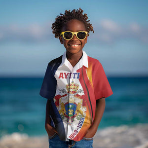 Personalized Second Empire Afro-Haitians 1849-1859 Kid Hawaiian Shirt Dieu Ma Patrie Et Mon Epee - African Pride