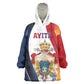 Personalized Second Empire Afro-Haitians 1849-1859 Kid Wearable Blanket Hoodie Dieu Ma Patrie Et Mon Epee - African Pride