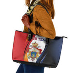 Personalized Second Empire Afro-Haitians 1849-1859 Leather Tote Bag Dieu Ma Patrie Et Mon Epee - African Pride