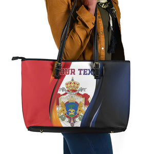 Personalized Second Empire Afro-Haitians 1849-1859 Leather Tote Bag Dieu Ma Patrie Et Mon Epee - African Pride