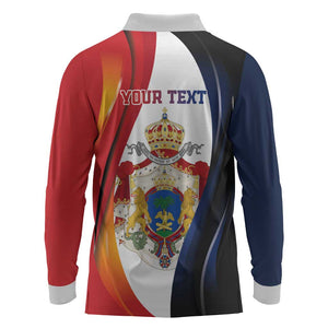 Personalized Second Empire Afro-Haitians 1849-1859 Long Sleeve Polo Shirt Dieu Ma Patrie Et Mon Epee - African Pride