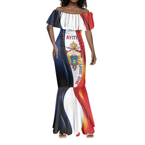 Personalized Second Empire Afro-Haitians 1849-1859 Mermaid Dress Dieu Ma Patrie Et Mon Epee - African Pride