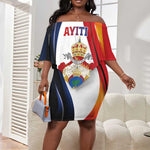 Personalized Second Empire Afro-Haitians 1849-1859 Off Shoulder Short Dress Dieu Ma Patrie Et Mon Epee - African Pride