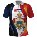 Personalized Second Empire Afro-Haitians 1849-1859 Polo Shirt Dieu Ma Patrie Et Mon Epee - African Pride
