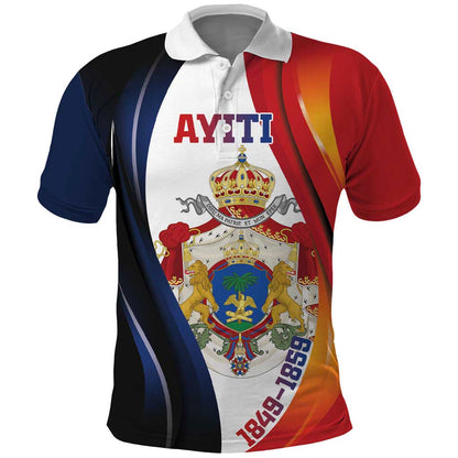 Personalized Second Empire Afro-Haitians 1849-1859 Polo Shirt Dieu Ma Patrie Et Mon Epee - African Pride
