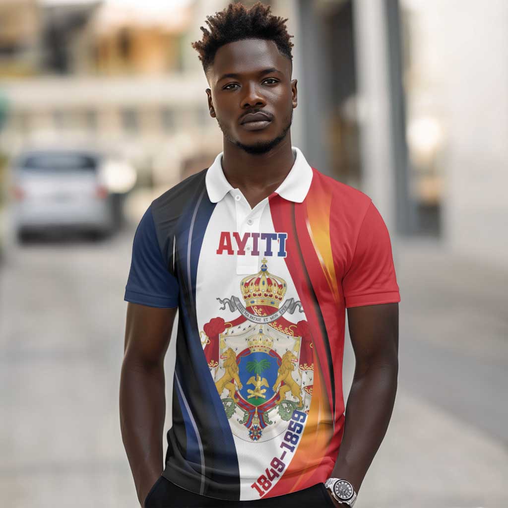 Personalized Second Empire Afro-Haitians 1849-1859 Polo Shirt Dieu Ma Patrie Et Mon Epee - African Pride