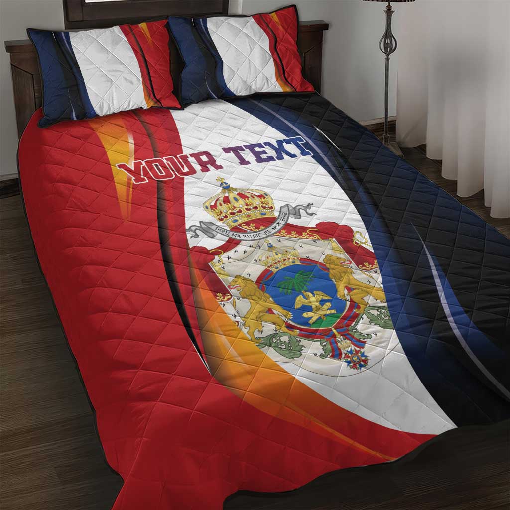 Personalized Second Empire Afro-Haitians 1849-1859 Quilt Bed Set Dieu Ma Patrie Et Mon Epee - African Pride