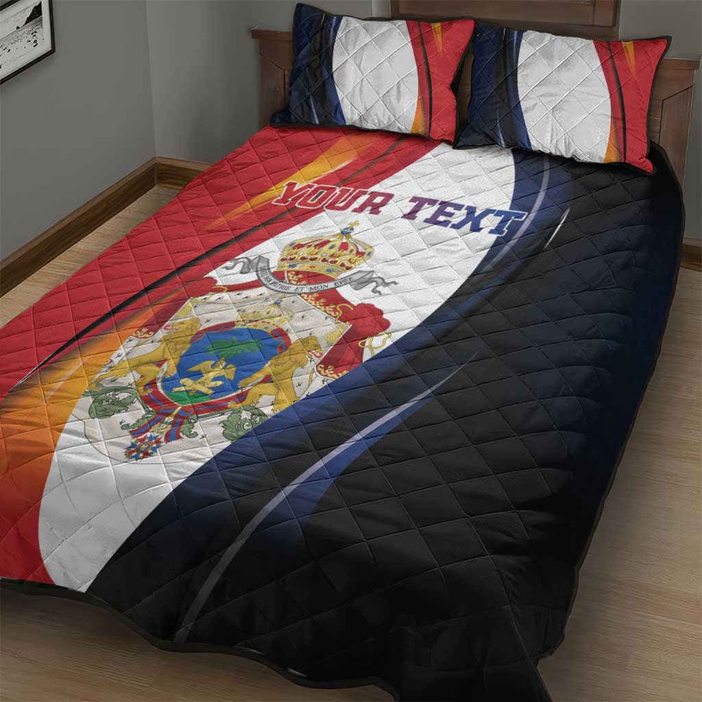 Personalized Second Empire Afro-Haitians 1849-1859 Quilt Bed Set Dieu Ma Patrie Et Mon Epee - African Pride