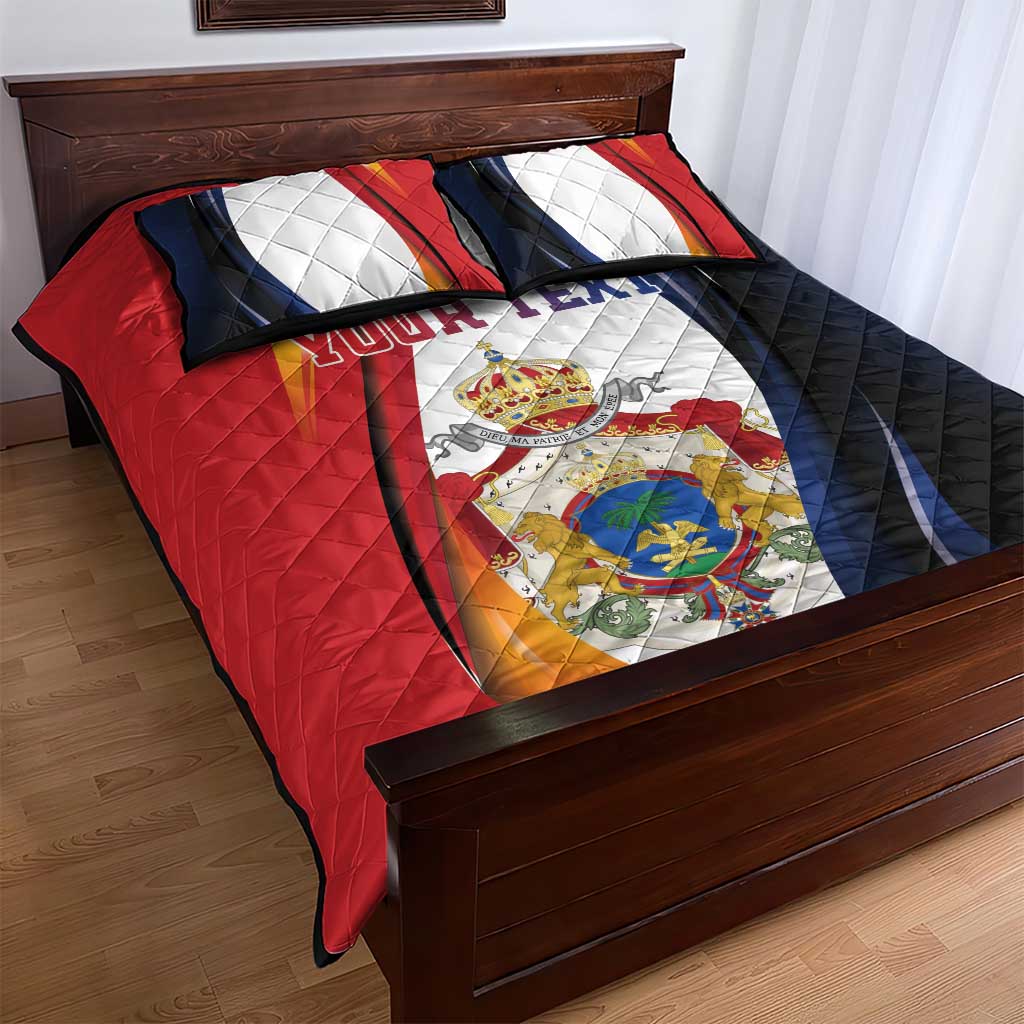 Personalized Second Empire Afro-Haitians 1849-1859 Quilt Bed Set Dieu Ma Patrie Et Mon Epee - African Pride