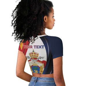 Personalized Second Empire Afro-Haitians 1849-1859 Raglan Cropped T shirt Dieu Ma Patrie Et Mon Epee - African Pride