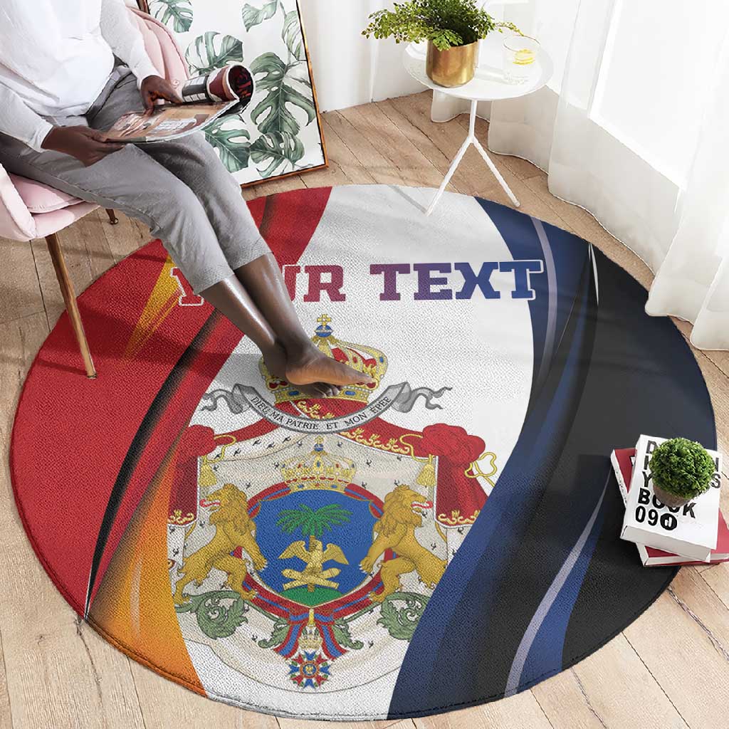 Personalized Second Empire Afro-Haitians 1849-1859 Round Carpet Dieu Ma Patrie Et Mon Epee - African Pride