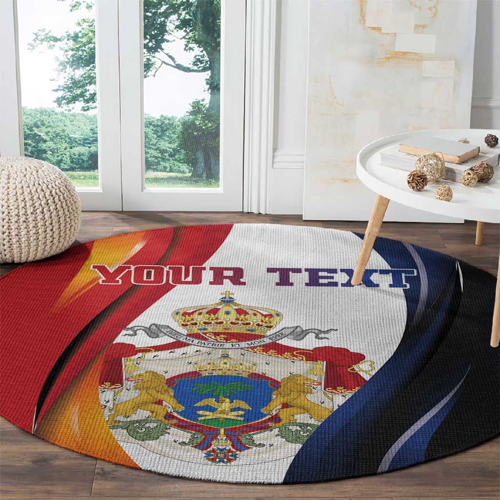 Personalized Second Empire Afro-Haitians 1849-1859 Round Carpet Dieu Ma Patrie Et Mon Epee - African Pride