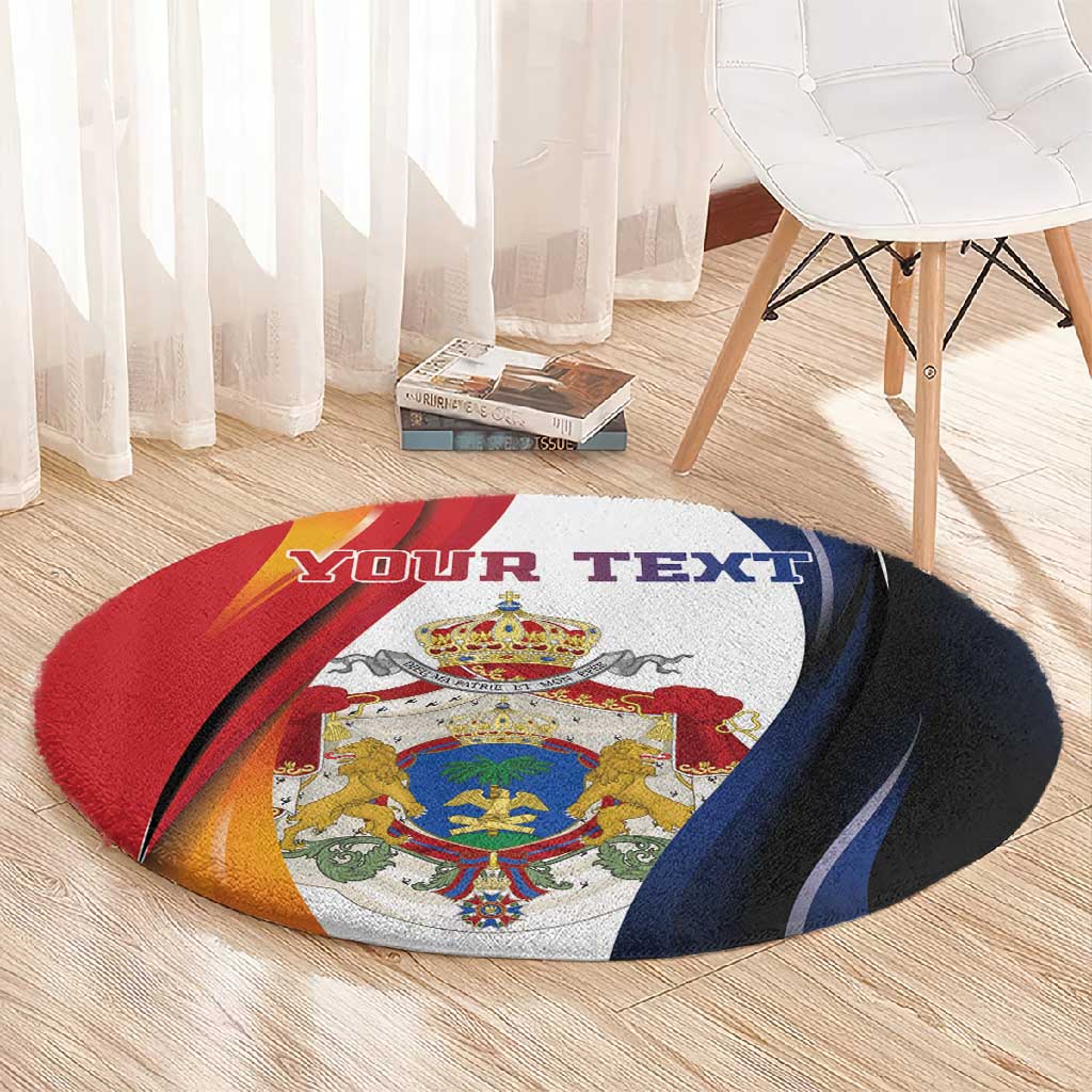 Personalized Second Empire Afro-Haitians 1849-1859 Round Carpet Dieu Ma Patrie Et Mon Epee - African Pride