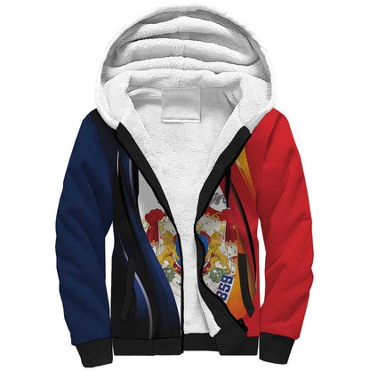 Personalized Second Empire Afro-Haitians 1849-1859 Sherpa Hoodie Dieu Ma Patrie Et Mon Epee - African Pride