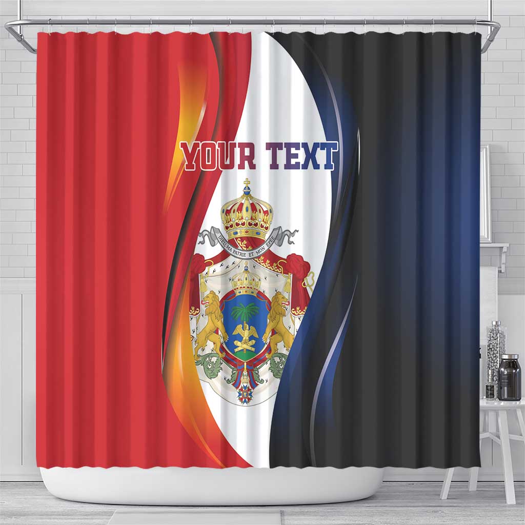 Personalized Second Empire Afro-Haitians 1849-1859 Shower Curtain Dieu Ma Patrie Et Mon Epee - African Pride